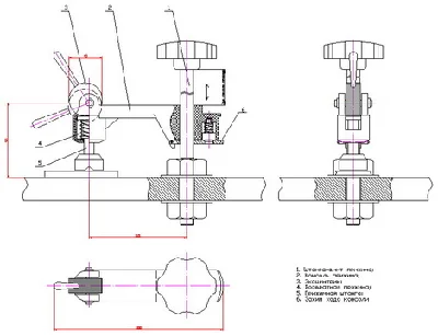 Drawing eccentric clamping (overview)