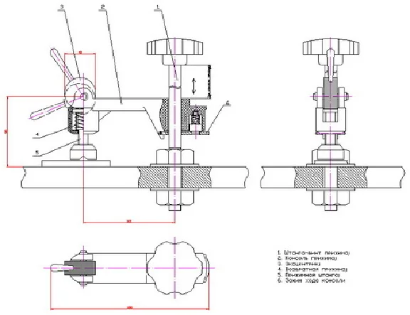 Drawing eccentric clamping (overview)