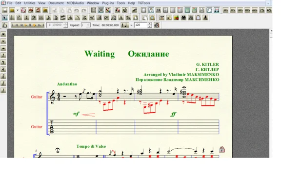 WAITING by Kitler for 6-string guitar
