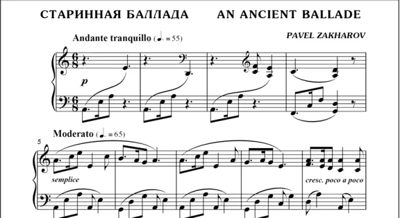 3s22  An Ancient Ballade, PAVEL ZAKHAROV / piano