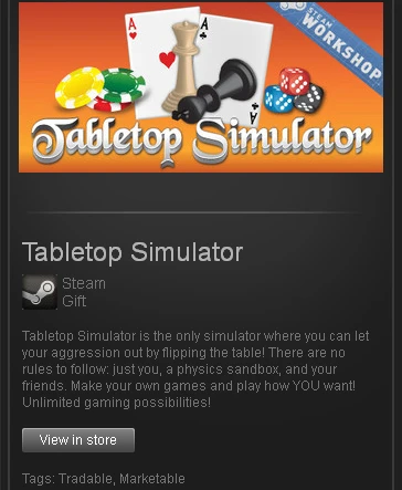 Tabletop Simulator - STEAM Gift - Region Free / GLOBAL