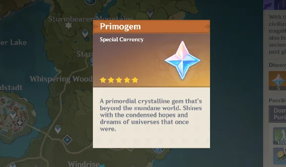 Genshin Impact 50 Primogems Key 🔑