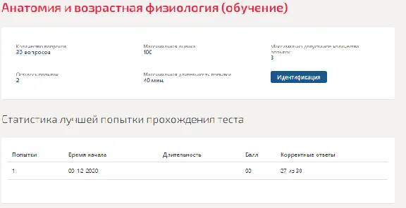 Анатомия и возрастная физиология.Тест Синергия 2020