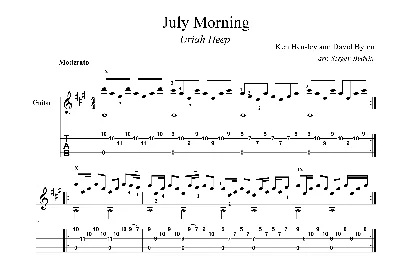 July Morning (Uriah Heep) guitar cover