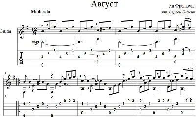 August (Jan Frenkel) guitar cover