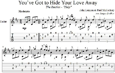 You´ve Got To Hide Your Love Away (The Beatles) guitar