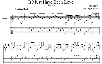 It Must Have Been Love (Roxette) guitar cover