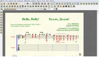 HELLO, DOLLY by Herman for 7-string guitar
