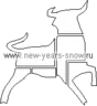 Bull stencil 1 (symbol of 2021)