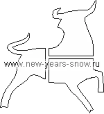 Bull stencil 1 (symbol of 2021)