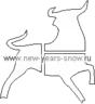 Bull stencil 1 (symbol of 2021)