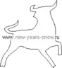 Bull stencil 1 (symbol of 2021)