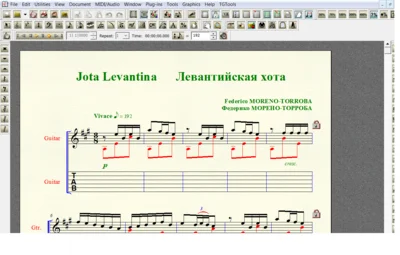 JOTA LEVANTINA by Moreno-Torroba for 6-string guitar