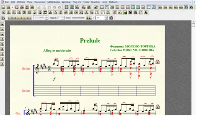 PRELUDE by Moreno-Torrobo for 6-string guitar