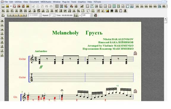 MELANCHOLY Old Russian Waltz by Bakaleinikov for 6-stri