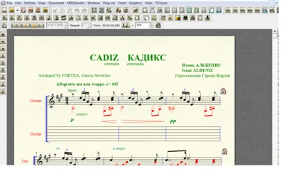 CADIZ by Albeniz for 6-string guitar