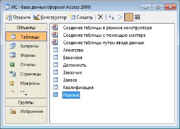 Database Employment Agency.mdb