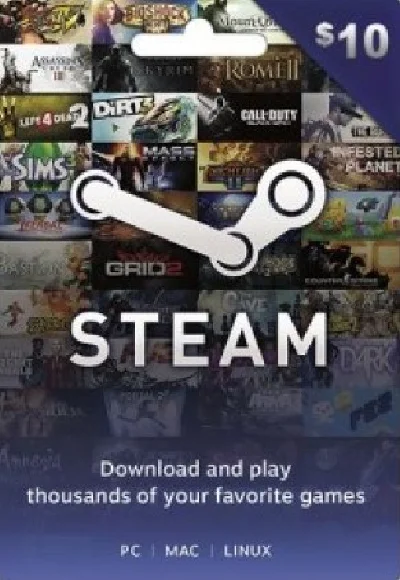 STEAM WALLET GIFT CARD 10$ GLOBAL BUT NO ARGENTINA 💳0%