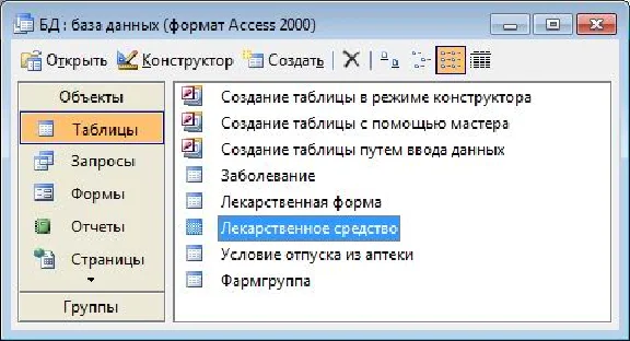 База данных Справочник лекарств.mdb