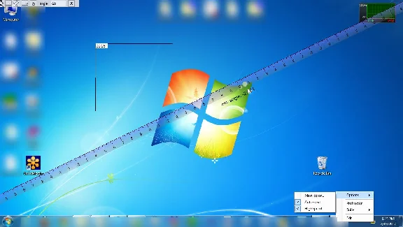 Desktop tools - ruler and protractor
