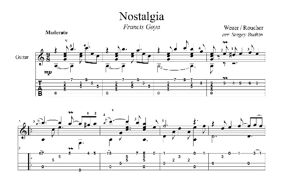 Nostalgia - Francis Goya - guitar cover