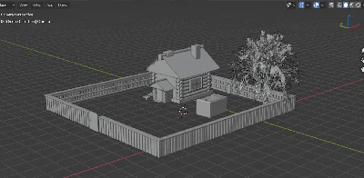 layout of the house with a unique fence