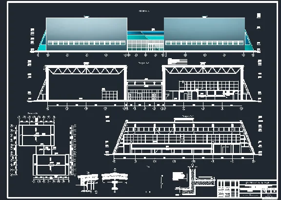 Sports and recreation center in light metal structures