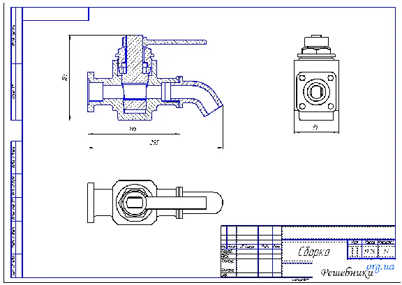 Assembly drawing (drain valve)