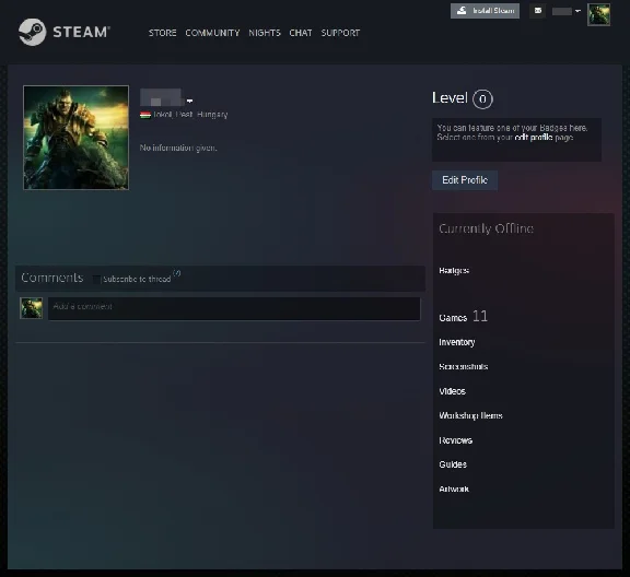 New Steam Account (Region Turkey/ Full access)