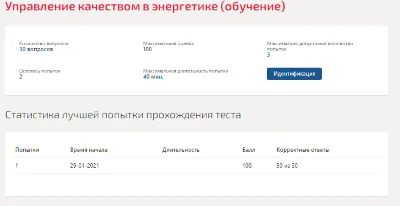 Energy Quality Management Synergy Test 2021