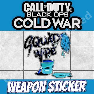 Call of Duty BO Cold War Squad Wipe Weap Weapon Sticker