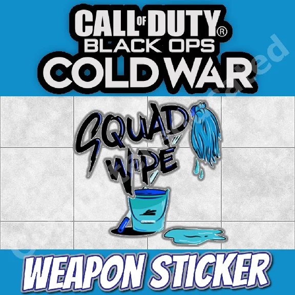 Call of Duty BO Cold War Squad Wipe Weap Weapon Sticker