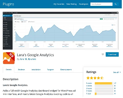 Lara Google Analytics Dashboard Widget Wordpress Plugin