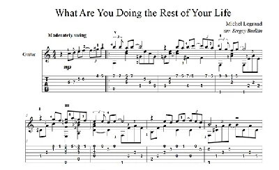 What Are You Doing the Rest of Your Life? -guitar cover