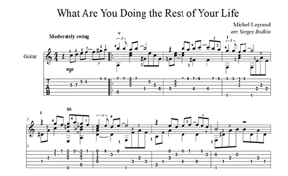 What Are You Doing the Rest of Your Life? -guitar cover
