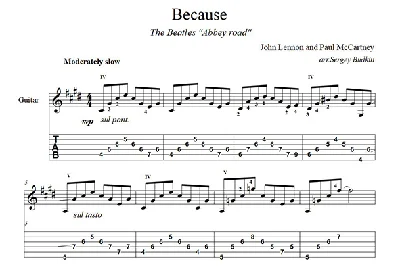 Because (The Beatles) - для гитары