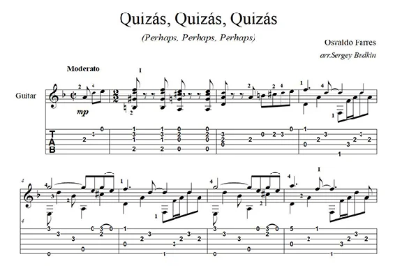 Quizás, Quizás, Quizás - guitar cover
