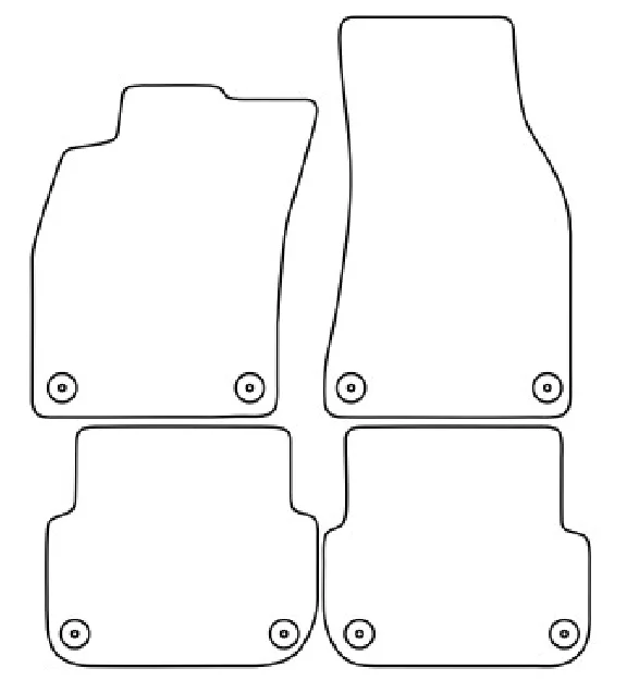 Audi A6 (C6) (04-08) Vector templates for car mats
