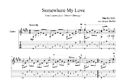 Somewhere My Love (Doctor Zhivago) - guitar cover