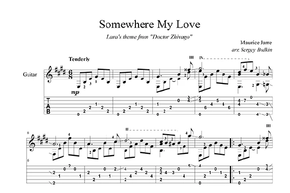 Somewhere My Love (Doctor Zhivago) - guitar cover