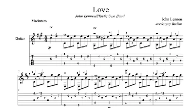 Love (John Lennon) - guitar cover