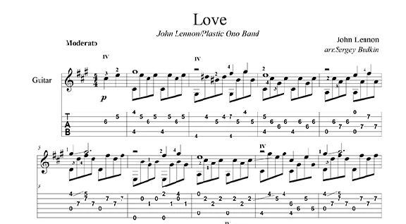 Love (John Lennon) - guitar cover