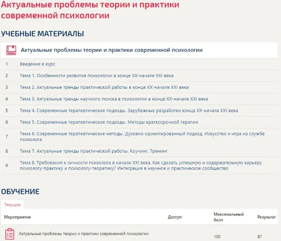 Актуальные проблемы современной психологии Синергия