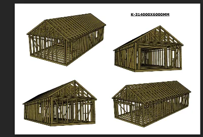 Проект каркасного ангара с комнатой для персонала