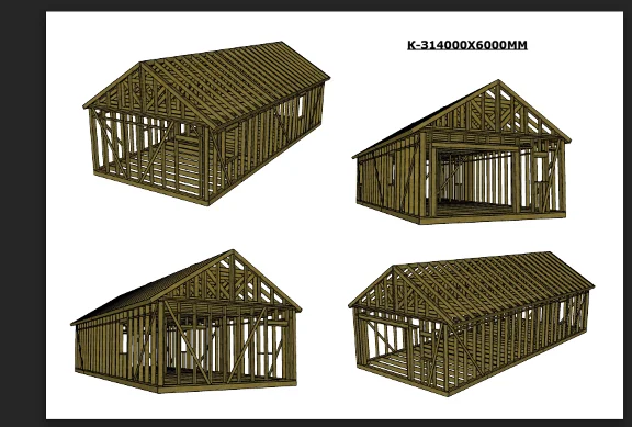 Проект каркасного ангара с комнатой для персонала