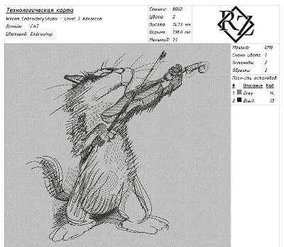 Machine embroidery CAT