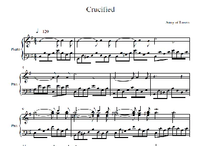 Army Of Lovers - Crucified (sheet music for piano)