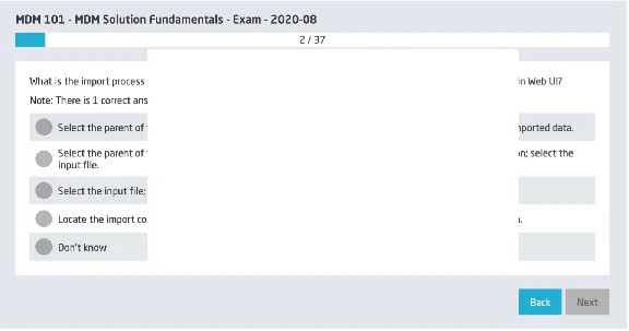 MDM 101 Solution Fundamentals Certification Questions