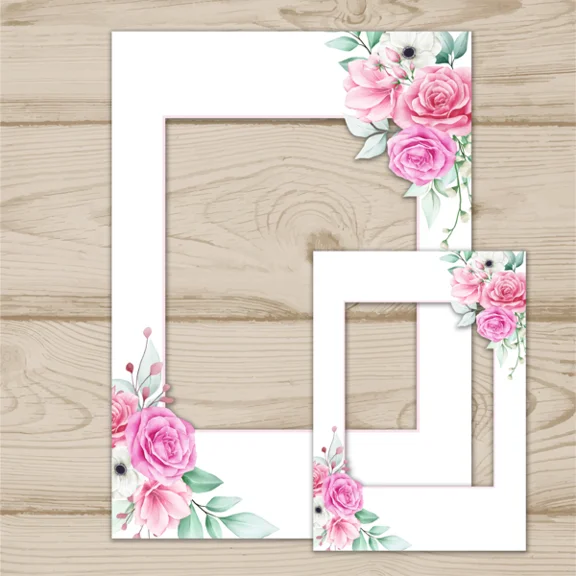 Photo frame template for wedding №5