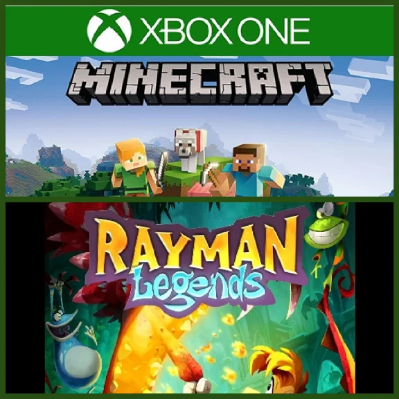 01. MINECRAFT & RAYMAN: Legends Xbox One👍🥇🔥